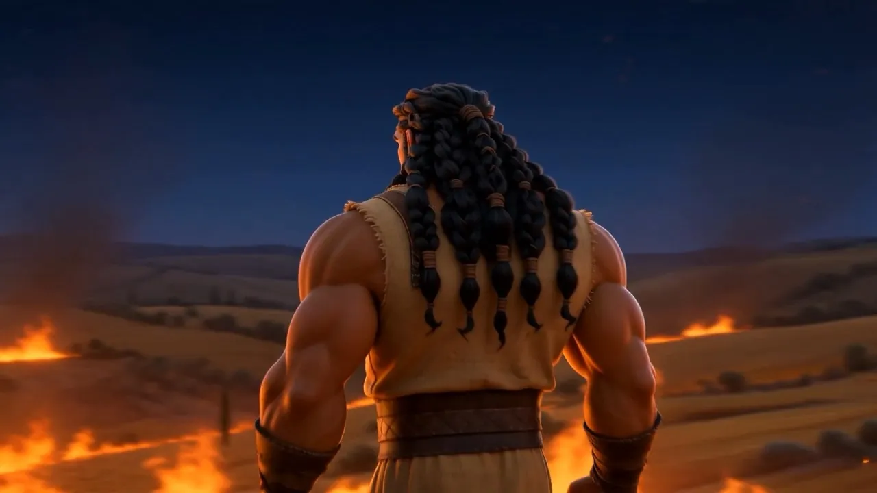His back, watching the valley burn