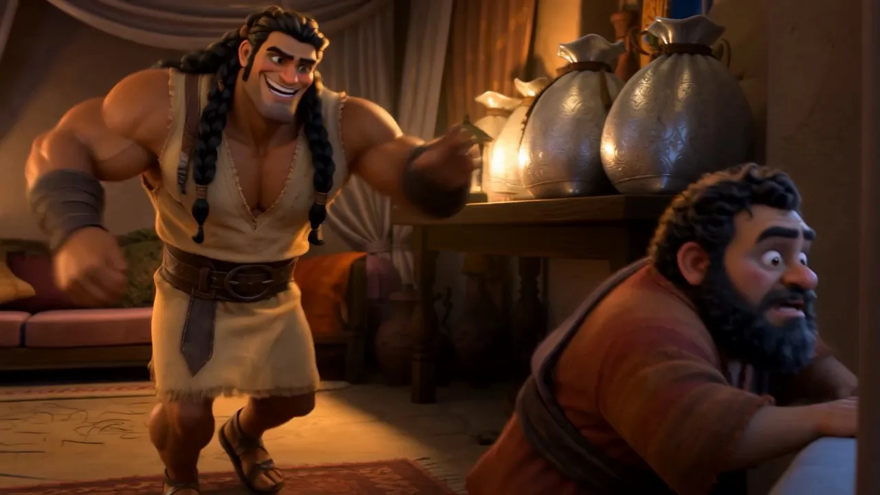 He snaps the cords like burnt thread and stands up laughing