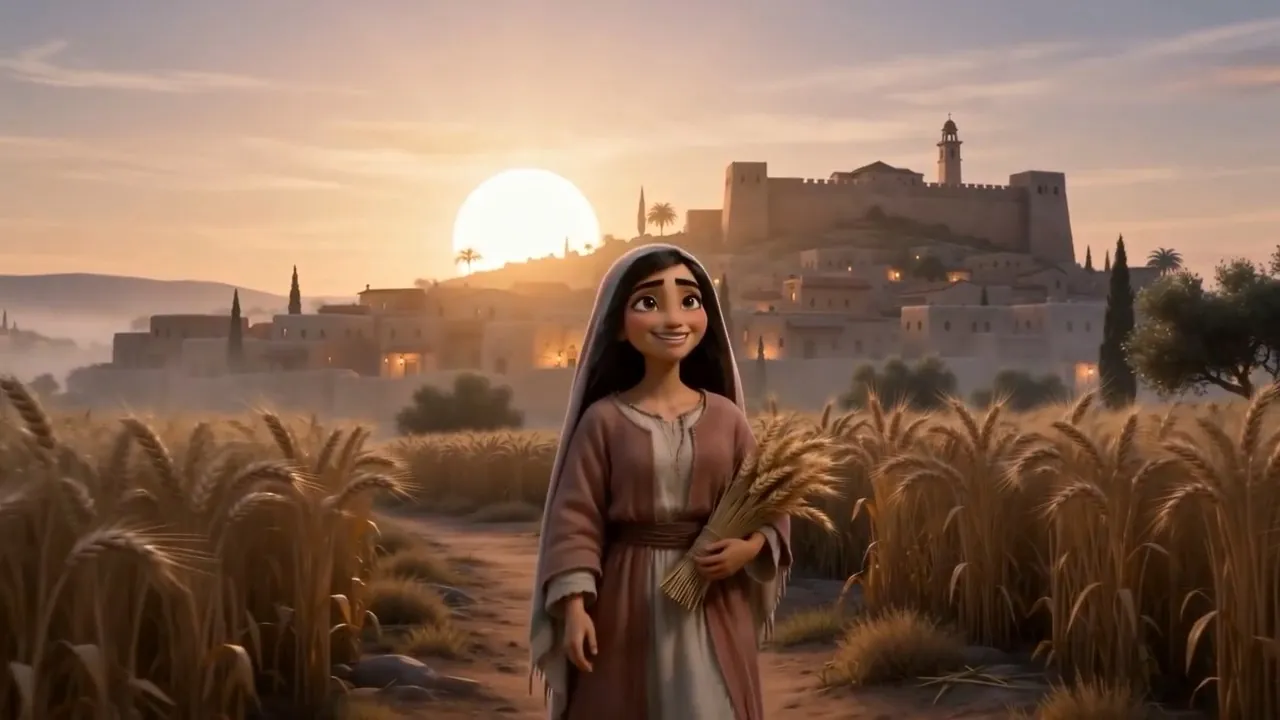 A young woman standing in the wheat with an armful of it