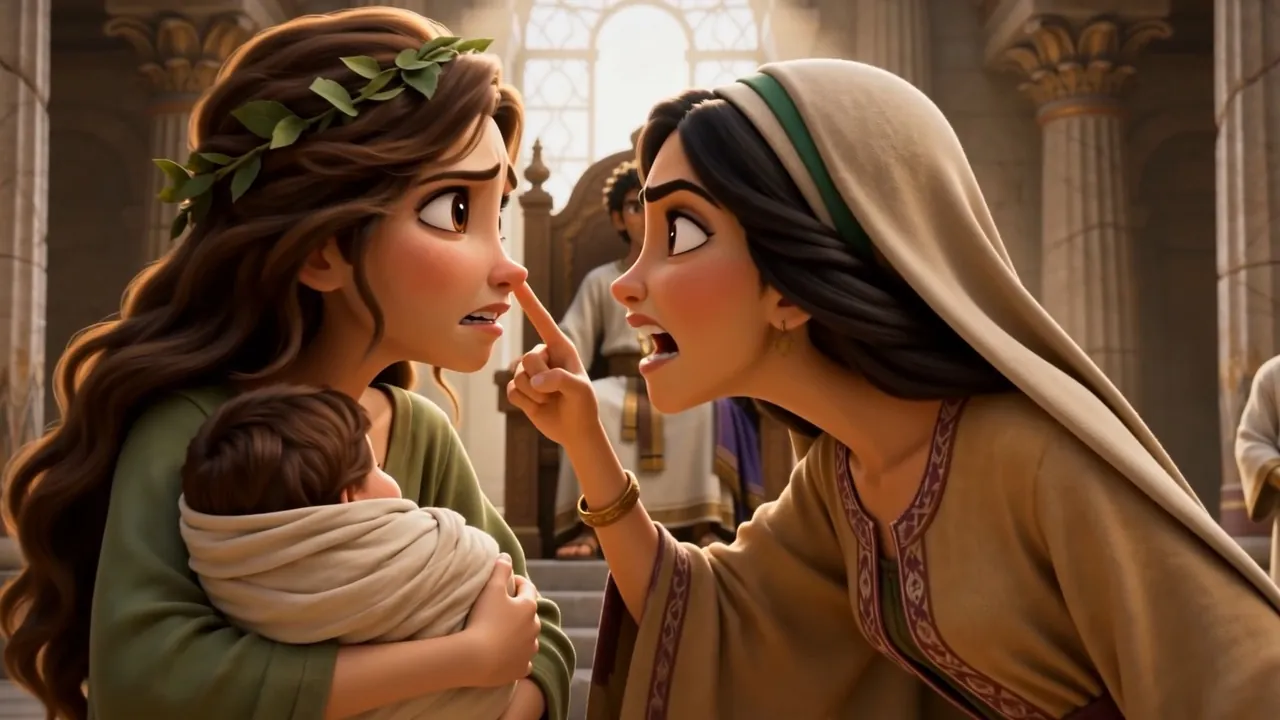 Nose to nose, the two women accuse each other