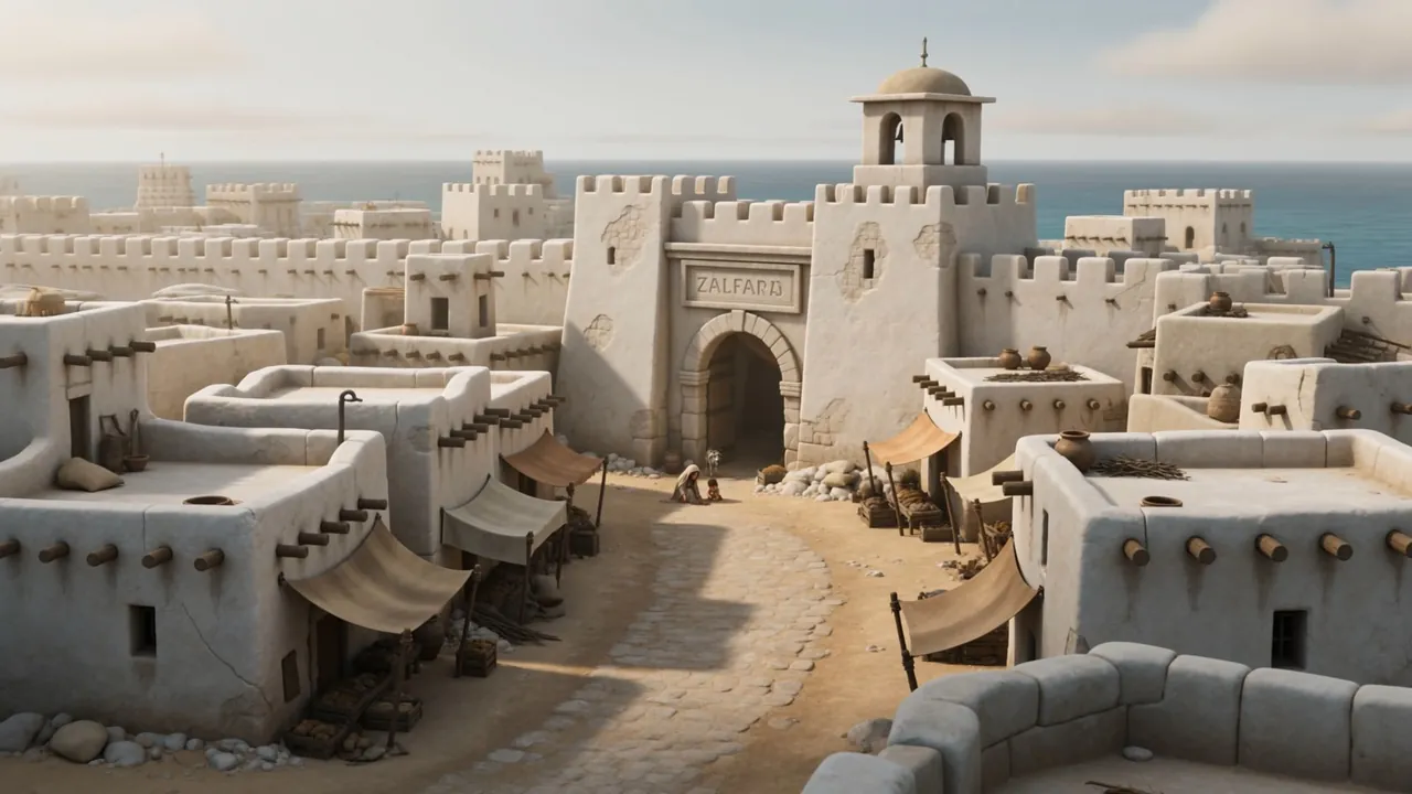 A white coastal town above the sea — Zarephath, in Sidon