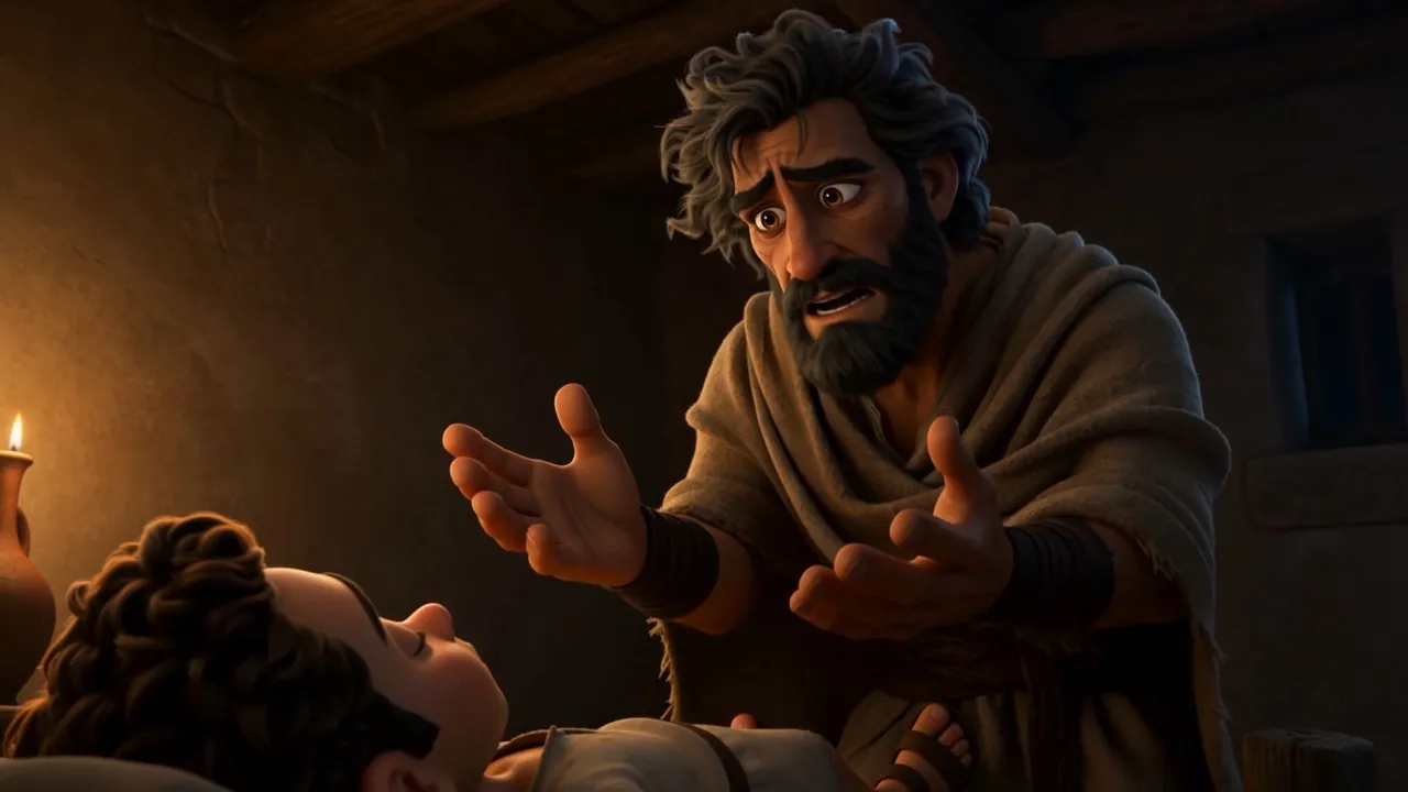 He stretches out his hands and cries out to God