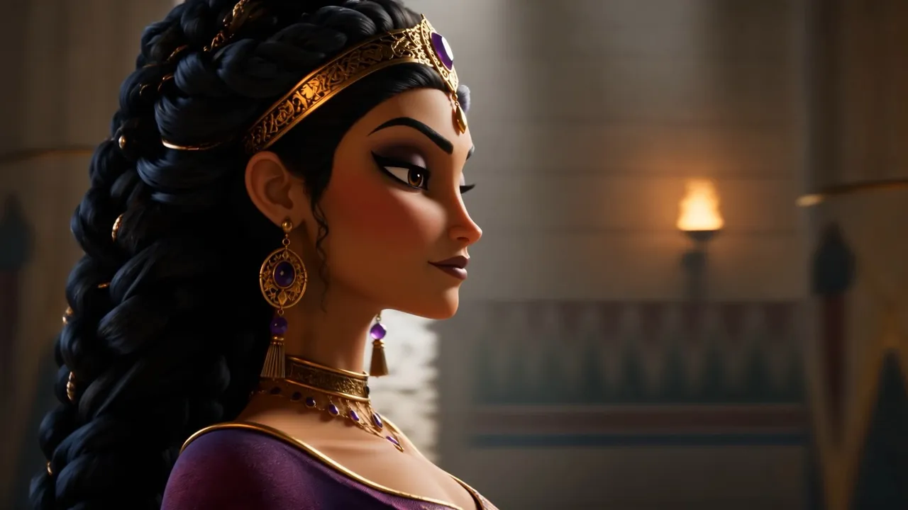 The queen's face, close — cold all the way down