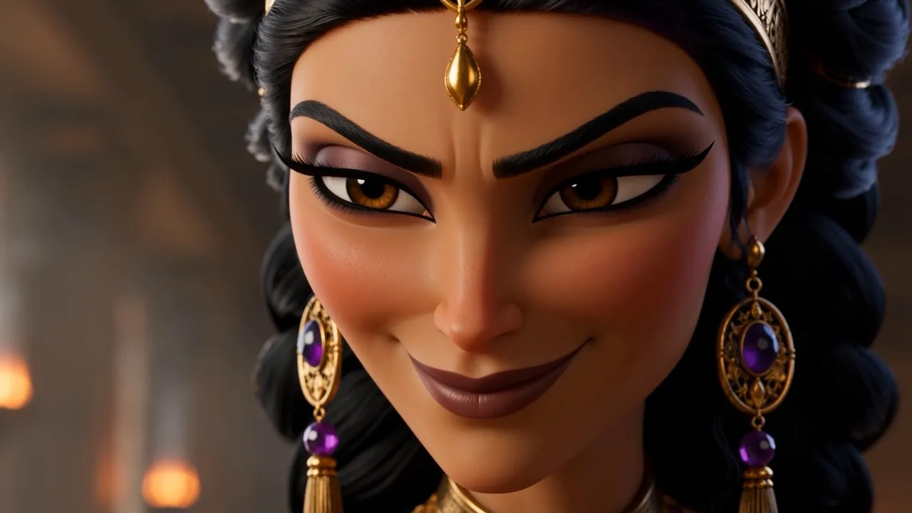 A slow smile: she has thought of something
