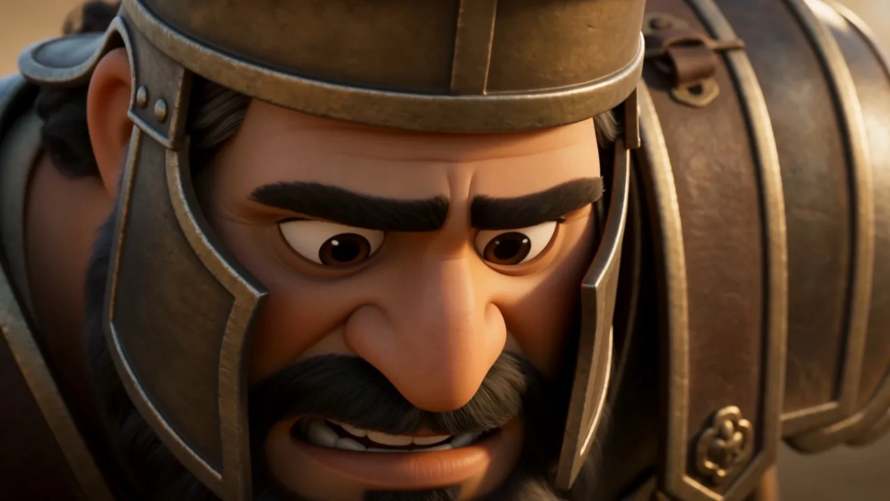 The disguised king's face changes