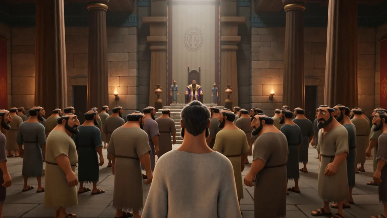 He tears his robes in front of everyone