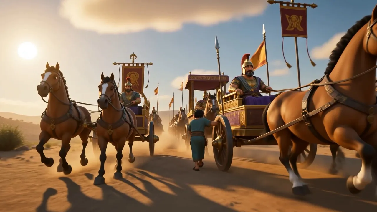 The convoy comes over a rise