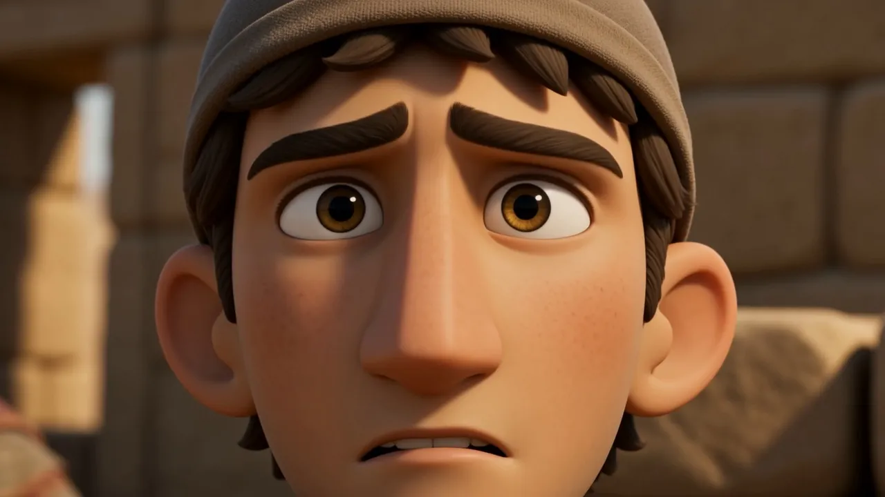 A defender's face, hearing his own language