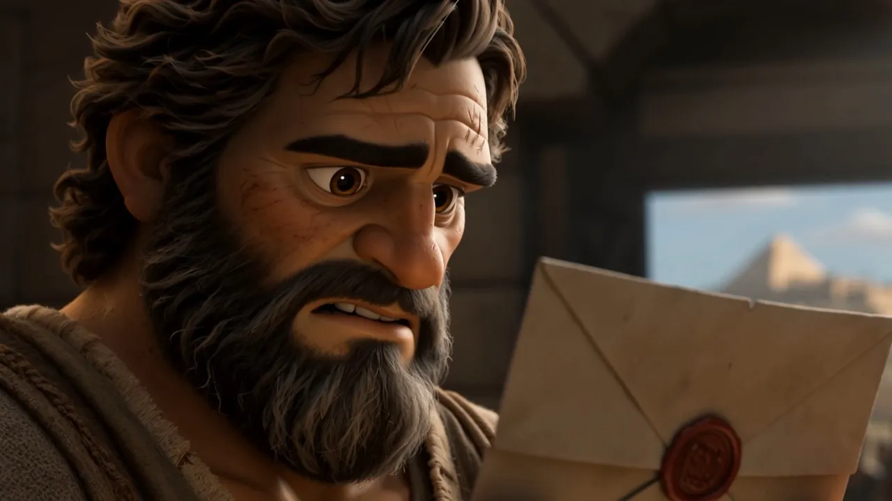 His face as he gets to the end of it