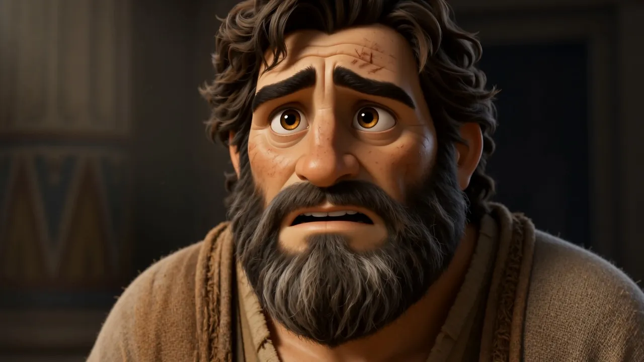 He looks up