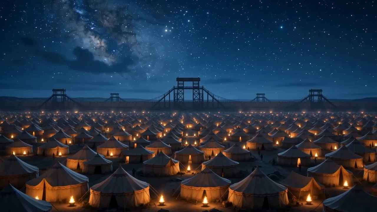 Fires all the way to the horizon under the Milky Way