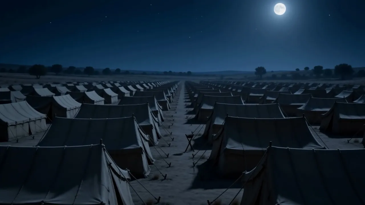 And then the whole camp is dark