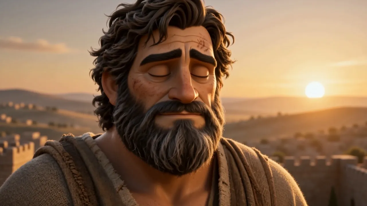 A man closes his eyes in the light