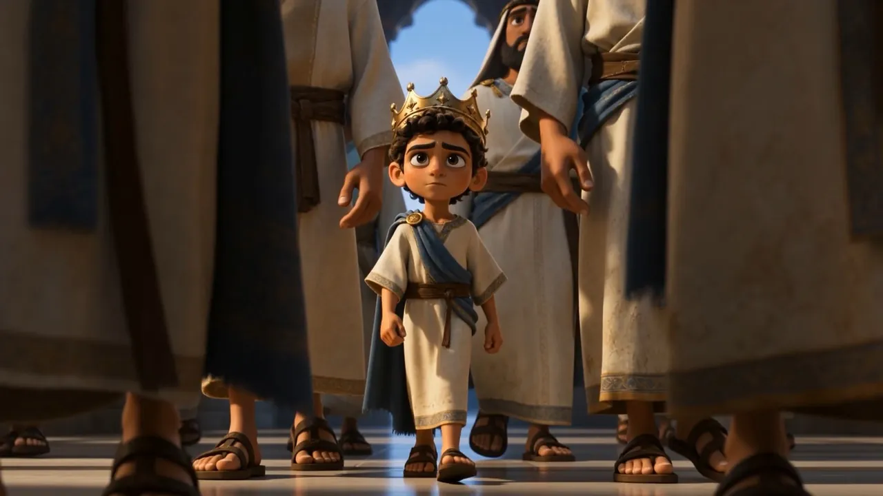He is wearing a crown