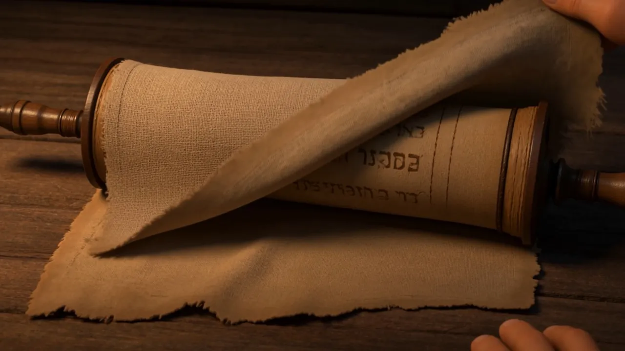 Old script across the open page