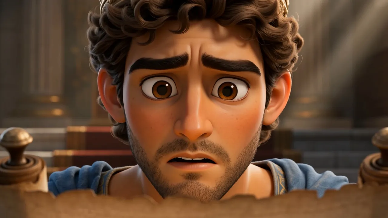 Close — he has stopped blinking