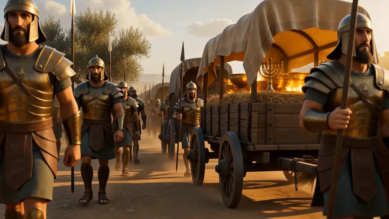 An escort walking beside the convoy