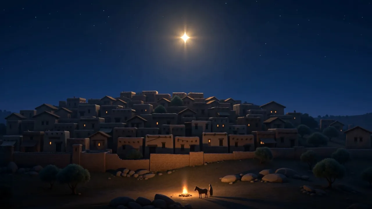 The town under the star, keeping watch