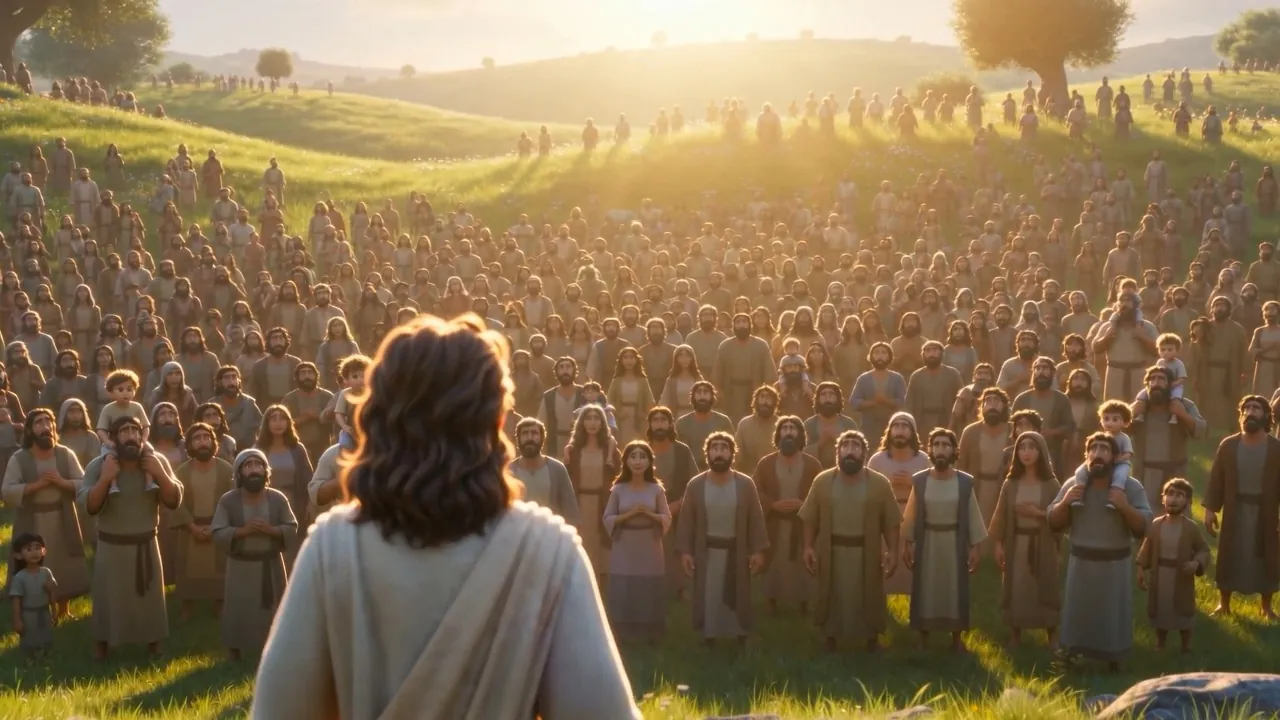 He stands in front of all of them