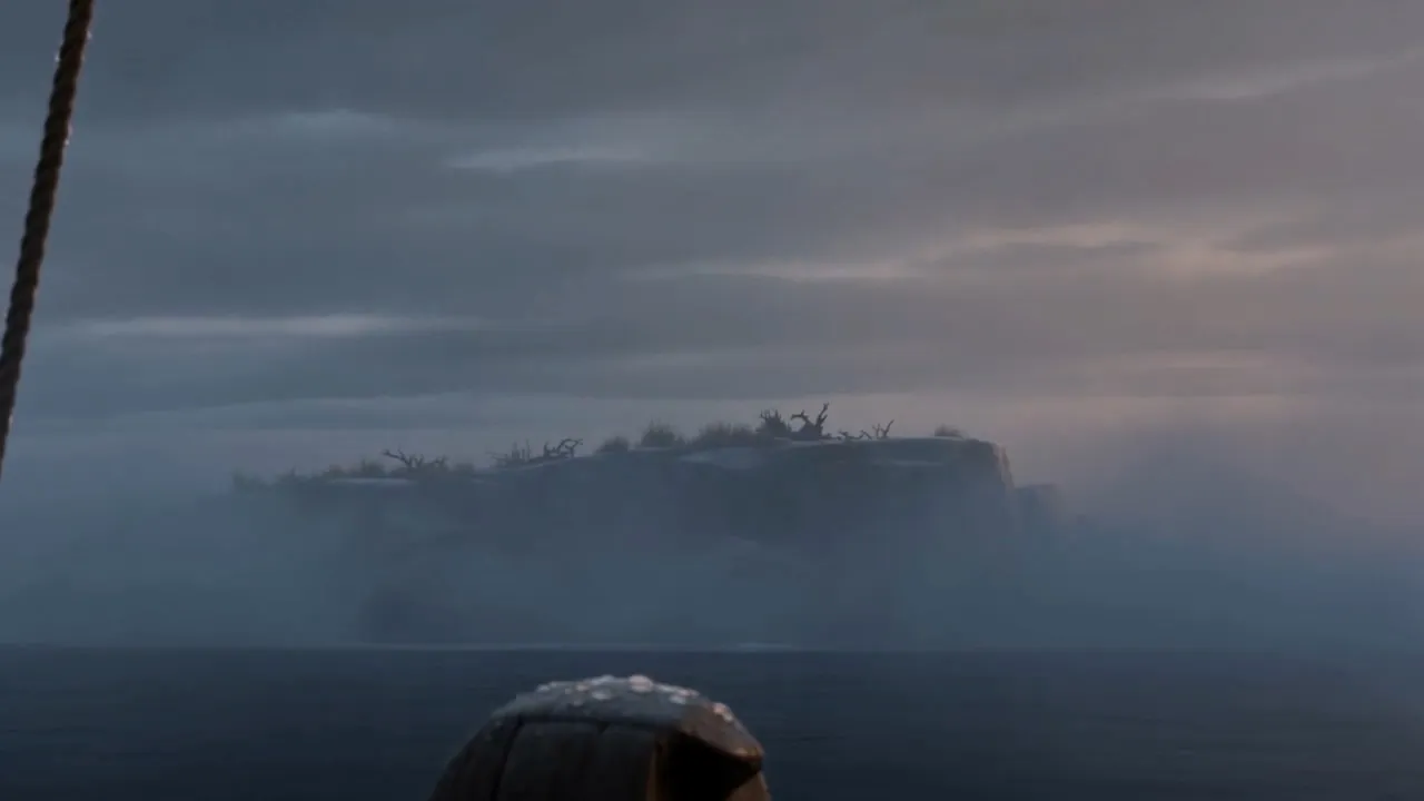 Fog, and something solid inside it