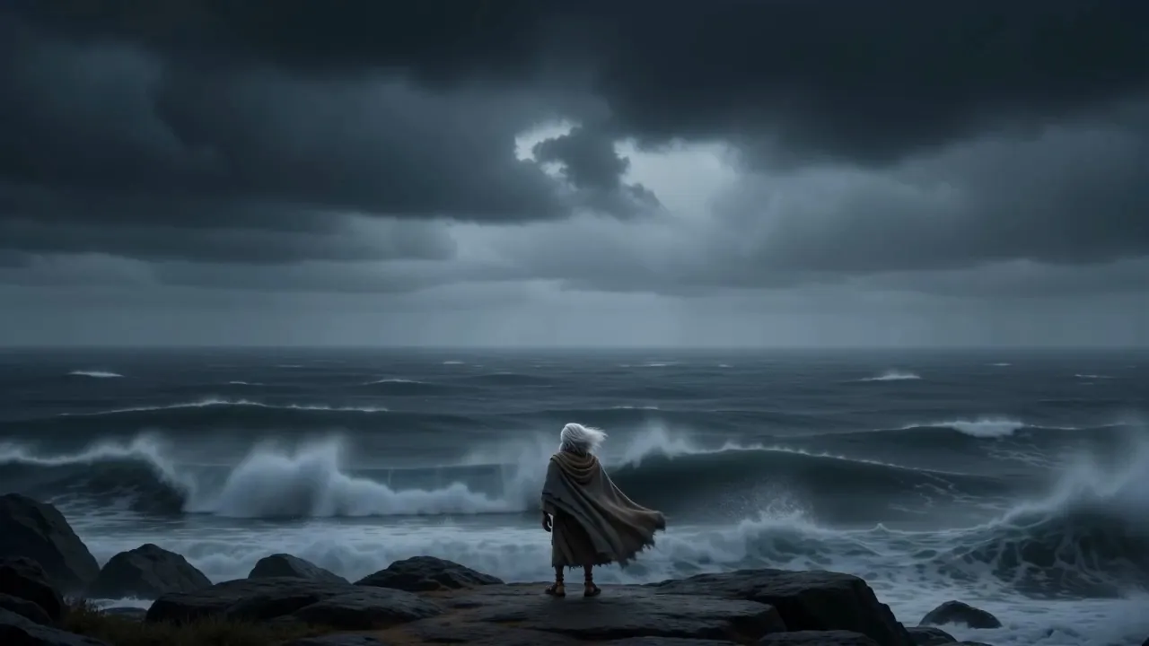 Storm cloud over the whole island