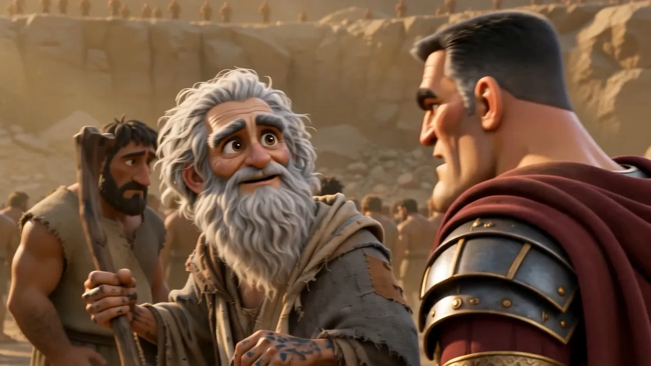Old man. Sit down before you die on my island