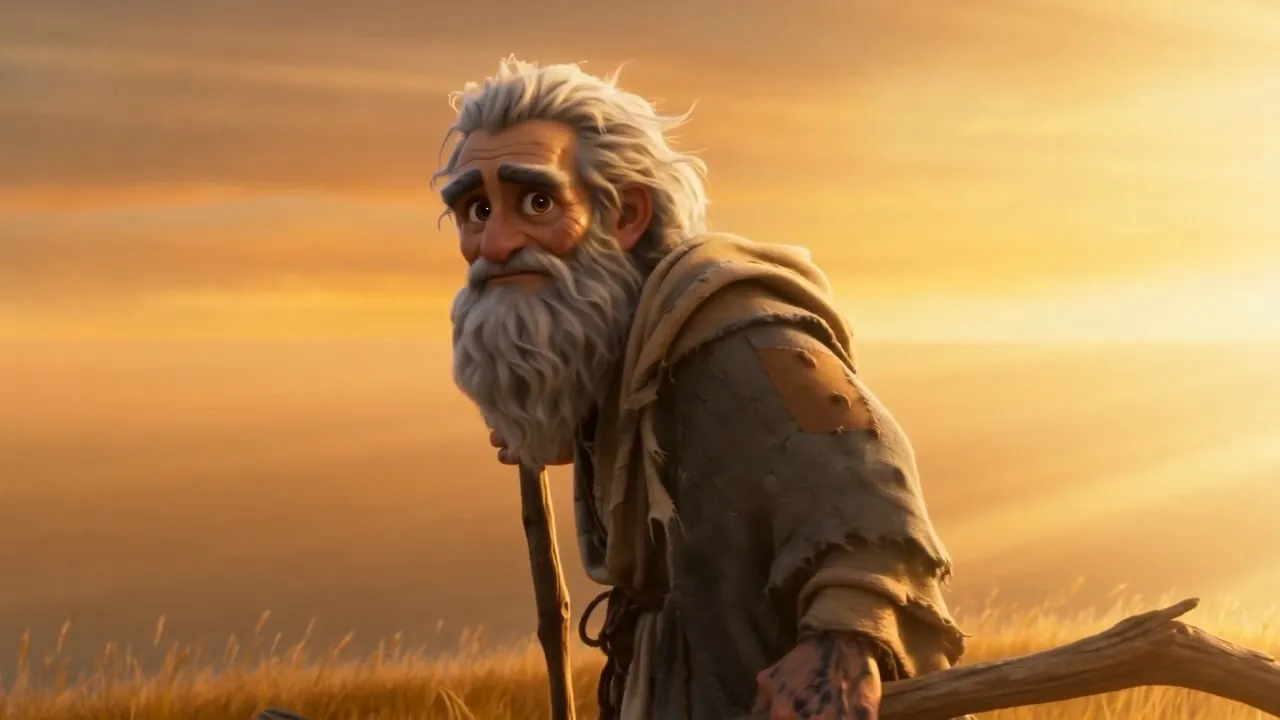 He rises — a ninety-year-old body carrying a nine-year-old heart