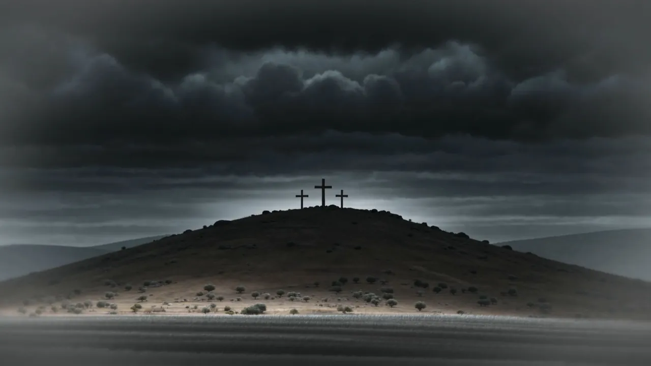 The far hill. The camera does not move closer. It never has