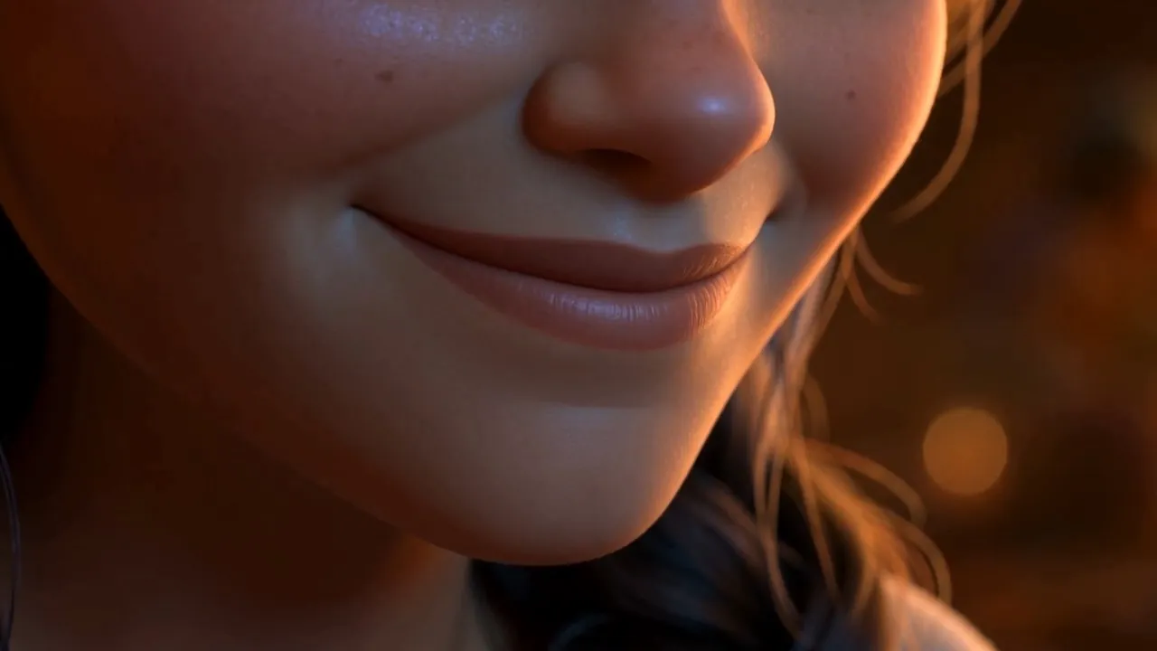 A small, unbeaten smile — the kind that has already won something
