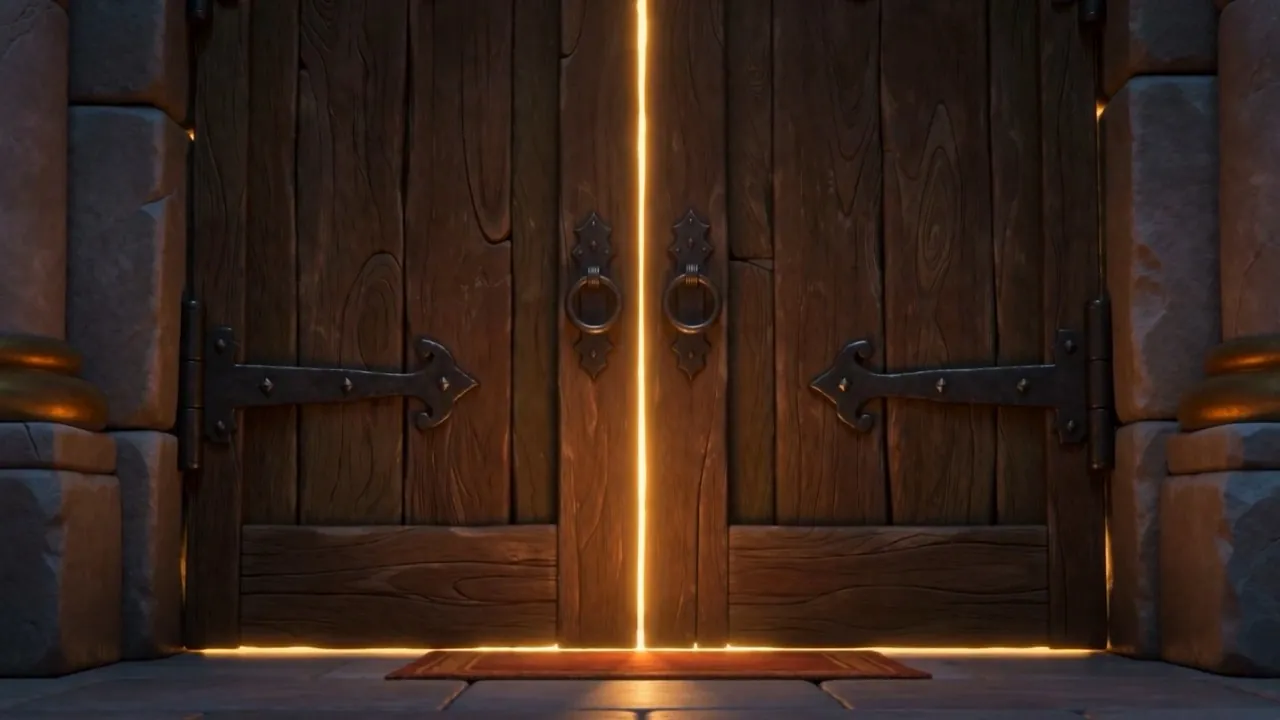 A knock. Soft. Three warm raps, felt more than heard