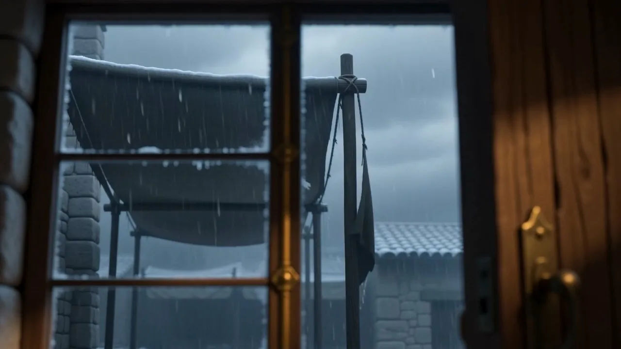 Winter rain. And the knocking goes on — gentle, faithful