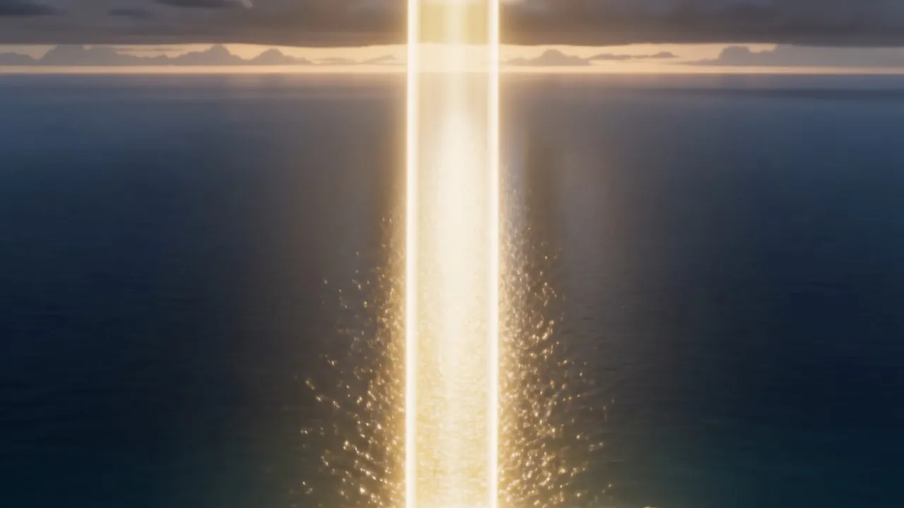 From its threshold, light pours down — a road of brightness laid across the water