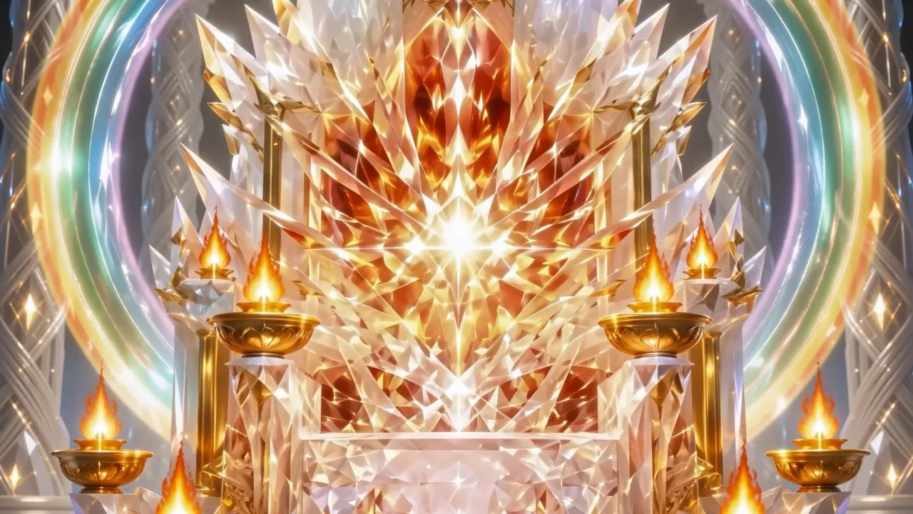 At the center of everything: the throne — a seat of glory wrought of light upon light