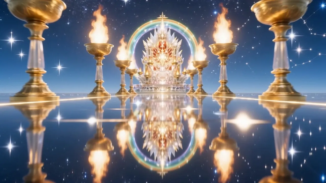 Clear as crystal, flawless, still — holding the reflection of every star heaven owns