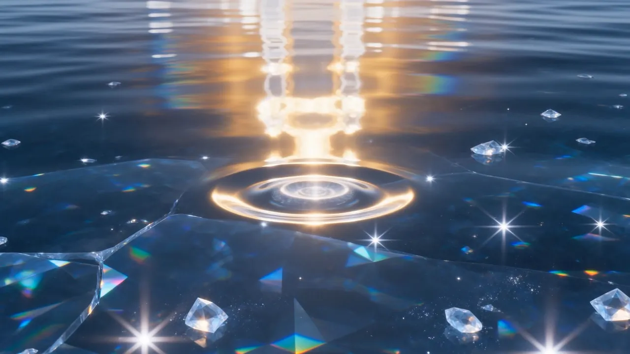 And the sea of glass trembles in rings with every wave of the song