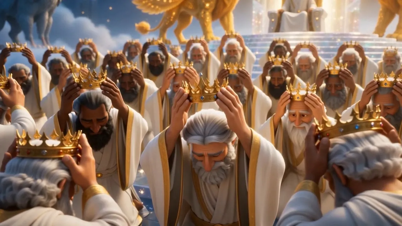 And then: forty-eight hands rising to twenty-four heads