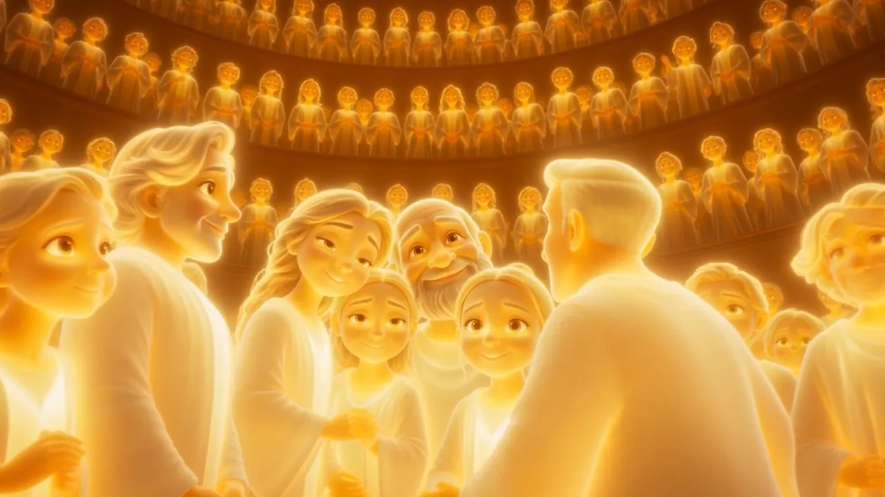 Hundreds of them, gathered close the way flames gather in a lantern room