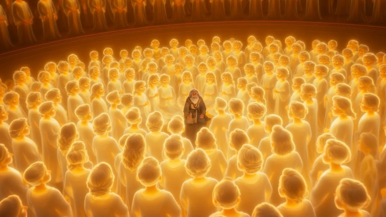 A whole constellation of the faithful, all inclined one way