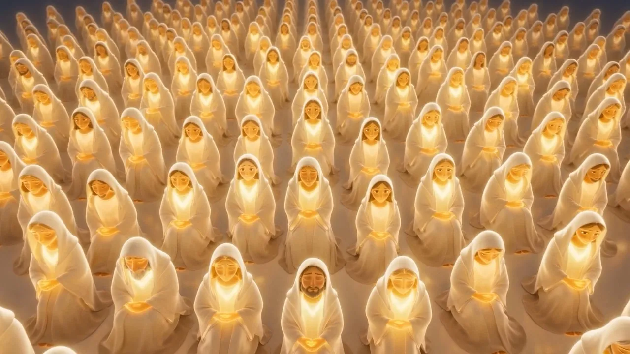 And the light inside shines through, warmer for the white around it