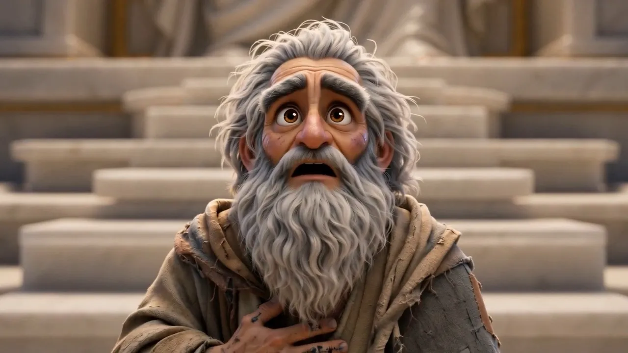 And in all that stopped immensity, one old man — a hand pressed over his own heart, to quiet even that