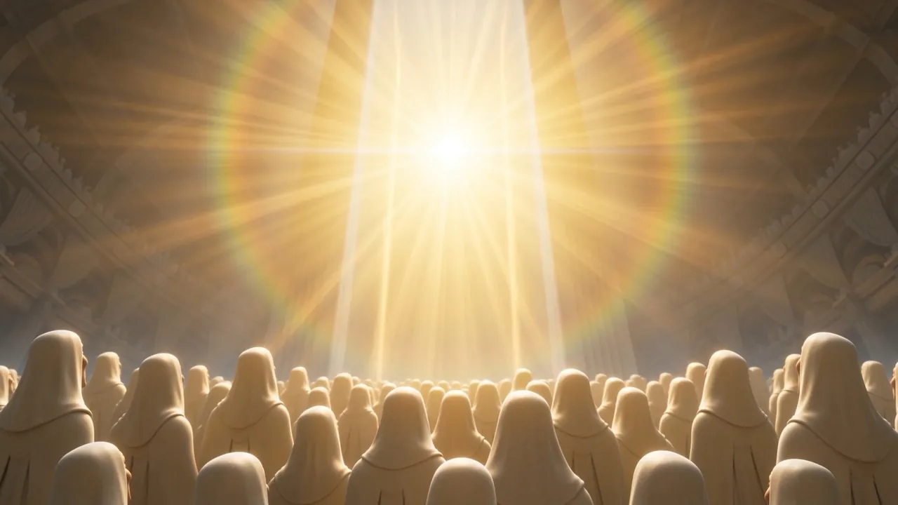 And the light warms to receive it