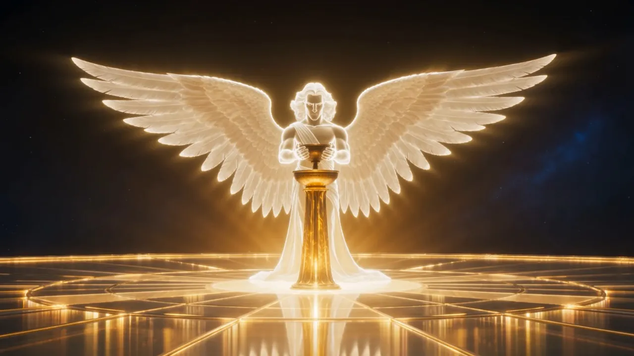 The emptied censer comes down into the altar's own heart