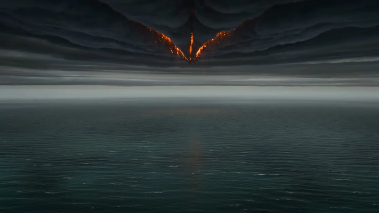The sky tears — and something comes through it