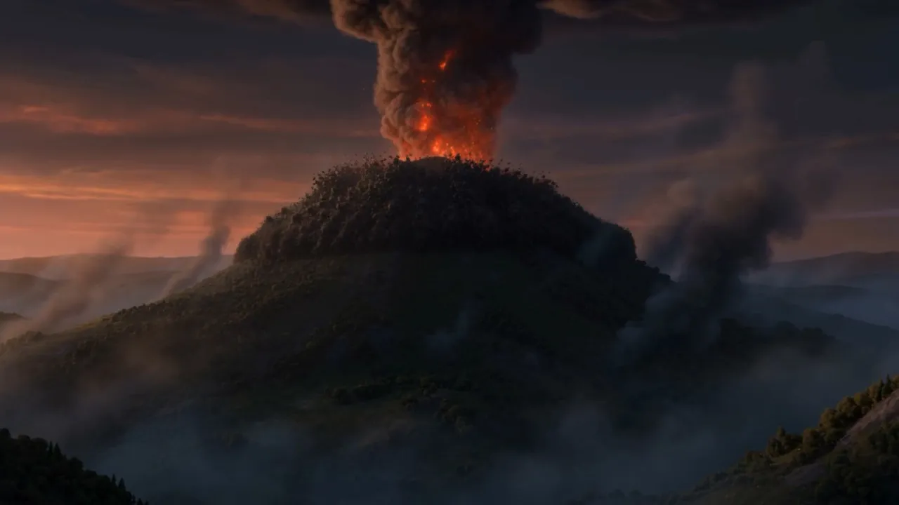 Then a texture separates out of it — vast, granular, spreading like spilled night