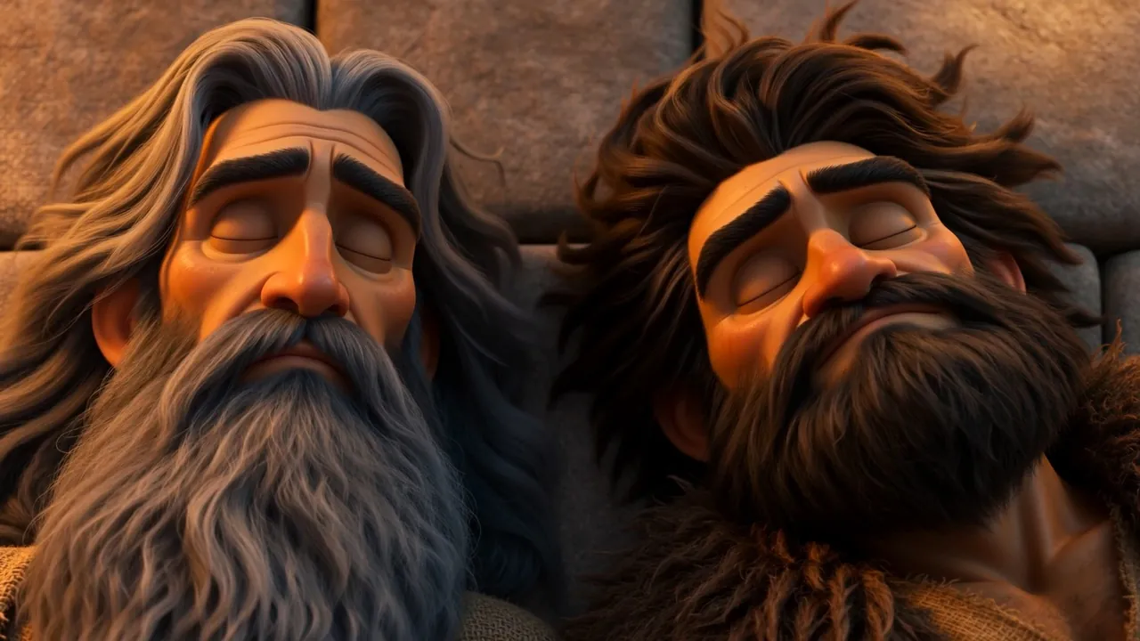 Faces composed, sackcloth smoothed by some kind hand of wind