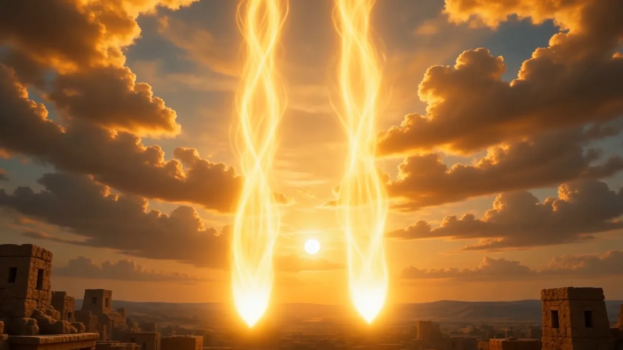 And breath comes down: two broad ribbons of shining air, unhurried, aimed