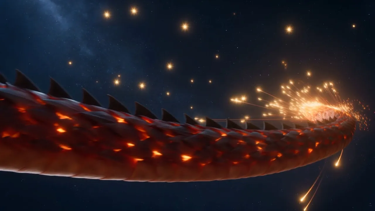 And sweeps: one casual arc, raking the lights loose
