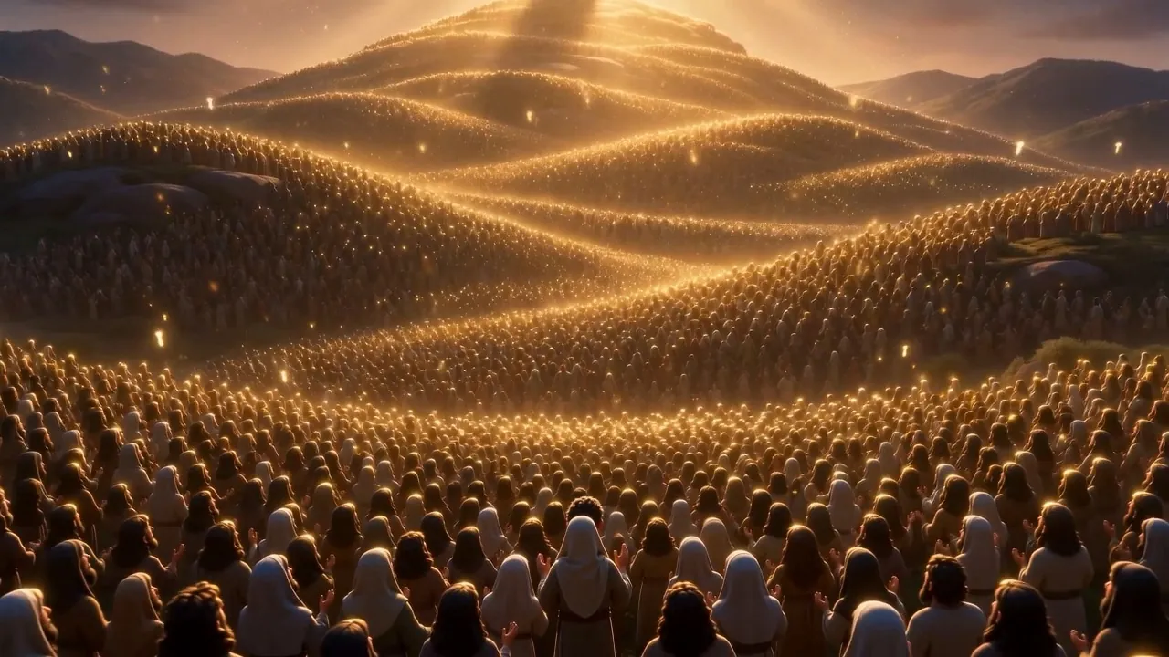 On the slopes they lift their hands and open their mouths, rank behind rank