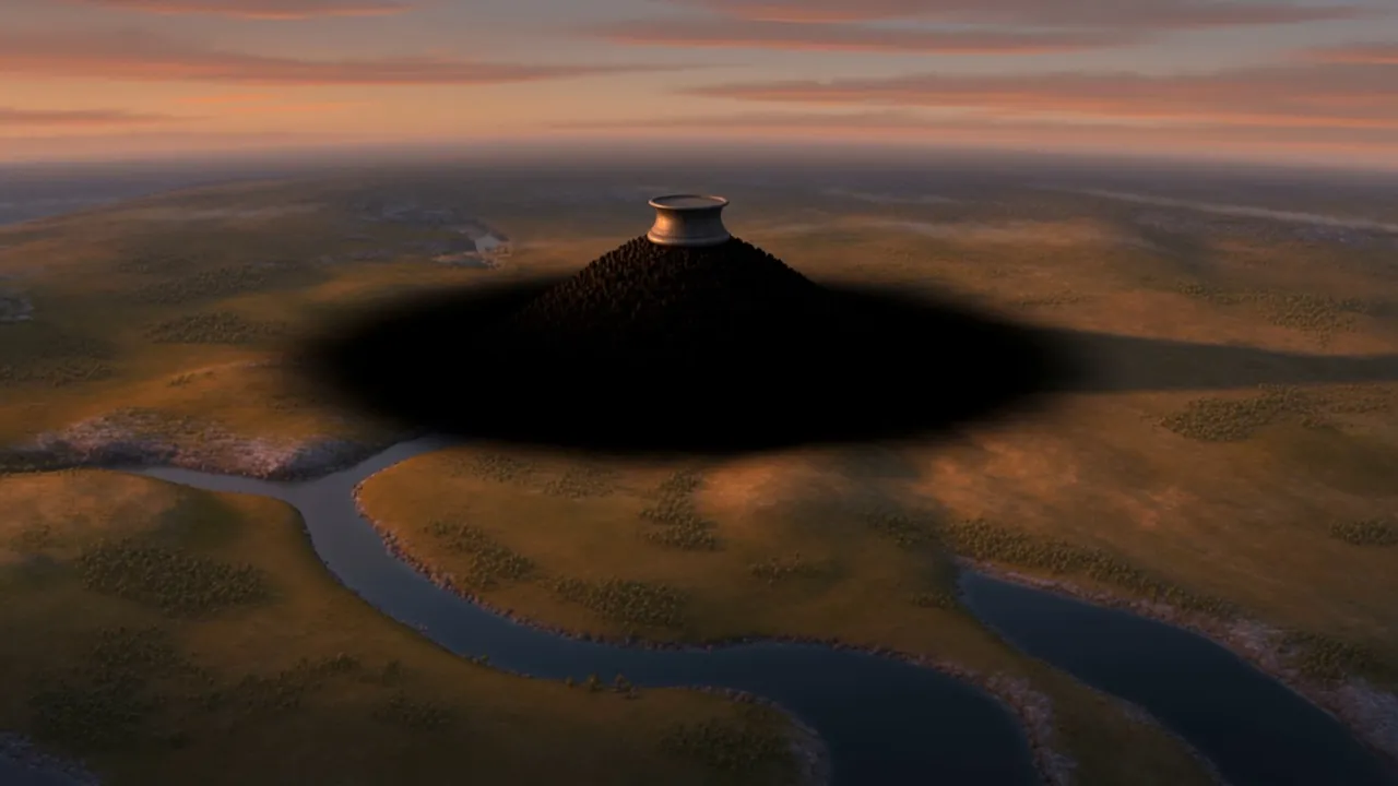 From above: one city-shaped hole in a world that is still having an ordinary evening