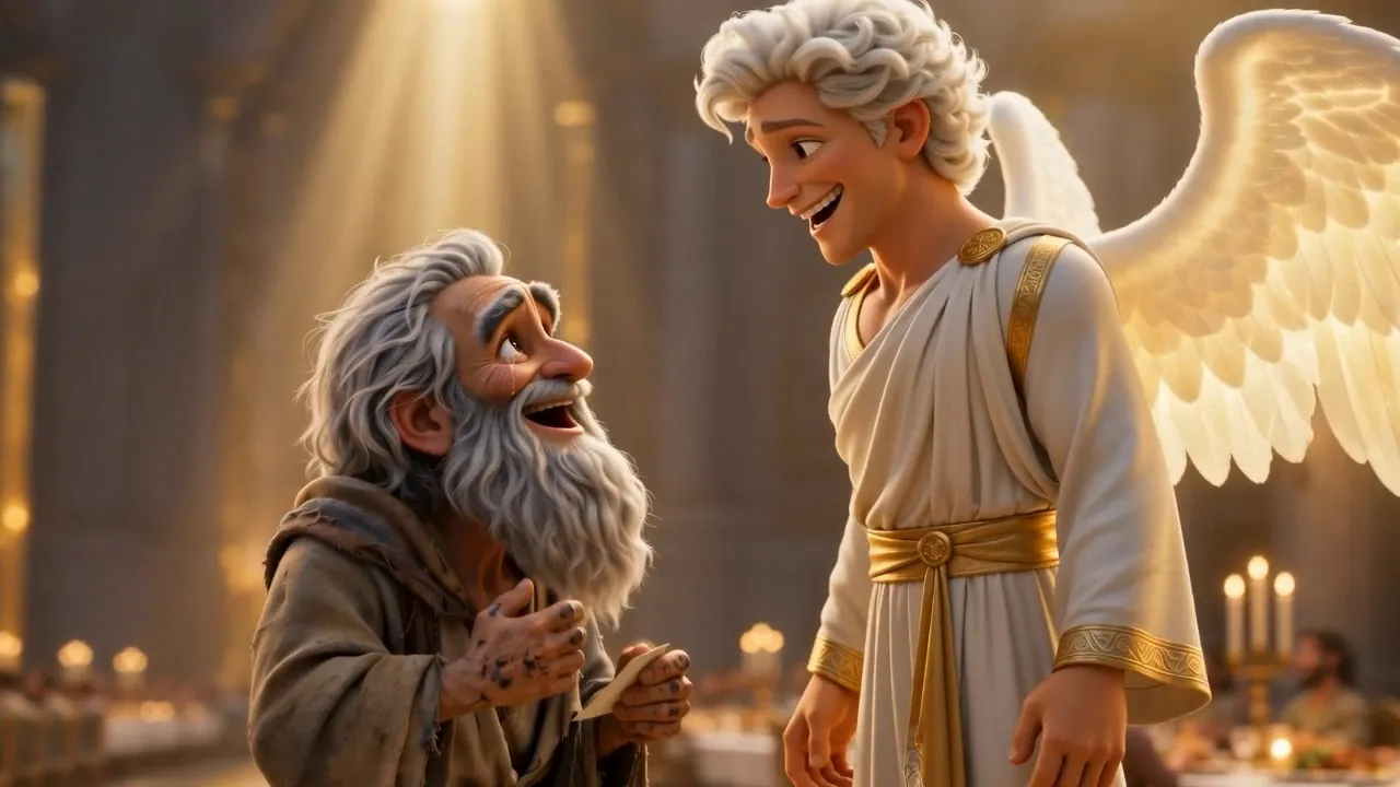 Then the smile breaks through anyway, and he gives up on gravity entirely